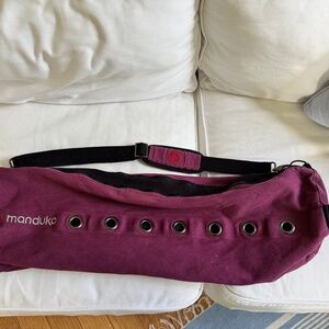 Manduka Aubergine Cotton Canvas Yoga Gear Carrier
